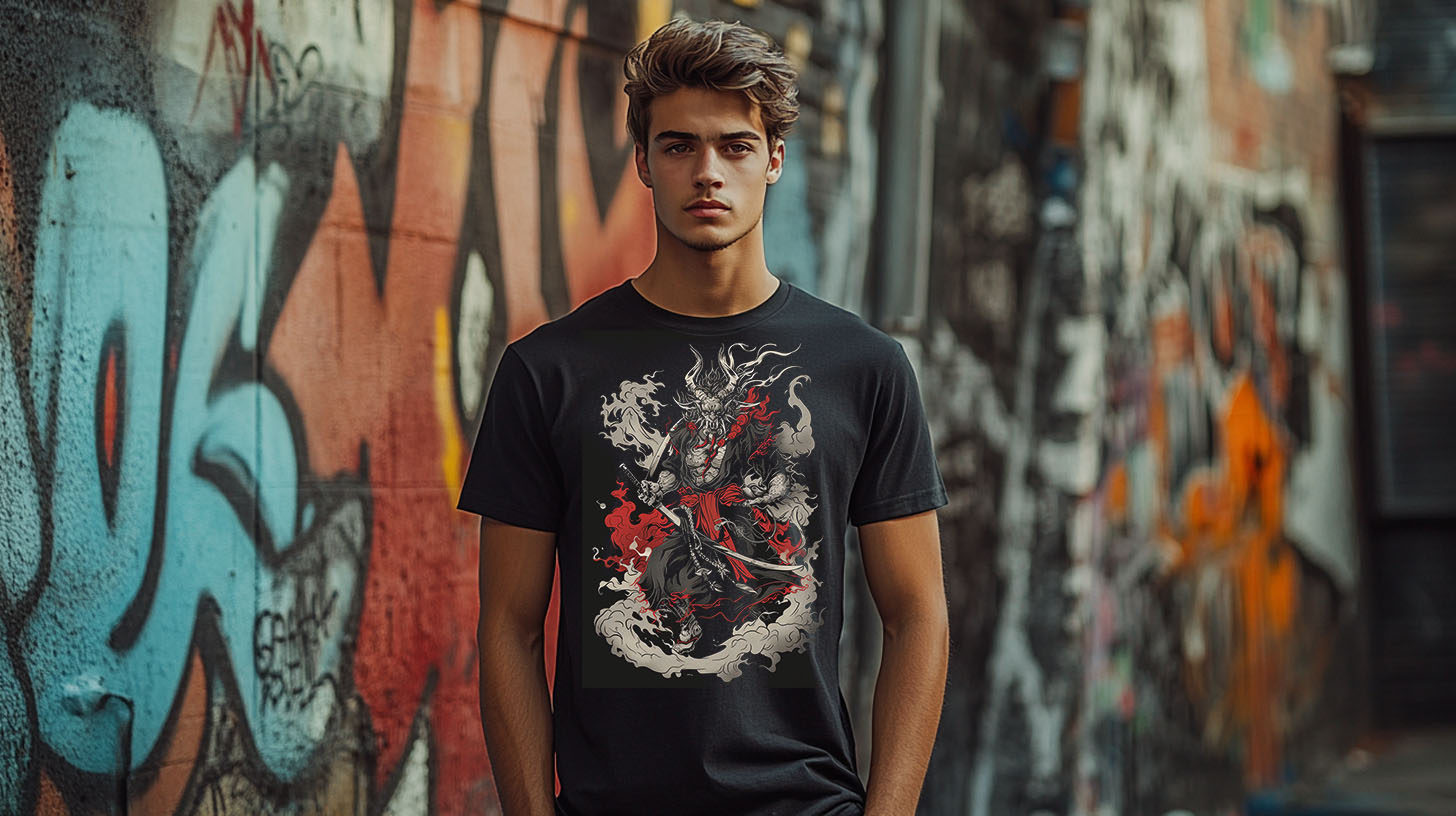 Mutant Black Tee Dragon Demon Warrior